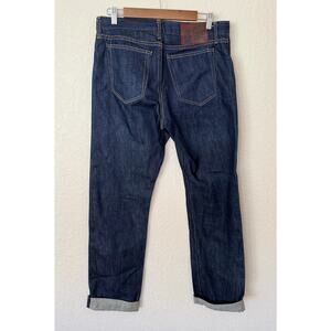Left Field New York Indigo Selvedge Work Denim Made in USA 33 x 36 Raw Indigo